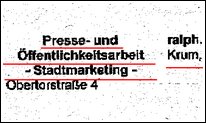 aus Telefonverzeichnis