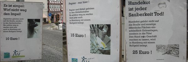 Bußgeldplakate