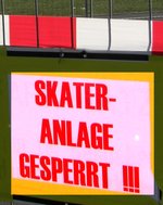 Skateranlage gesperrt