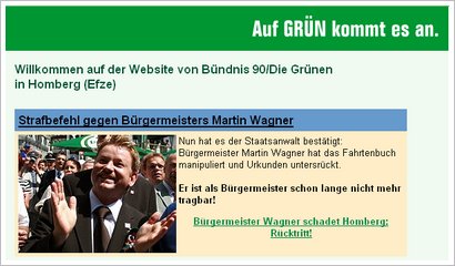 Grüne Strafbefehl gegen Bürgermeister