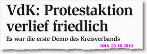 VDK-Protest friedlich