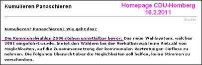 Kumulieren Panaschieren