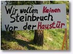 Gegen Steinbruch