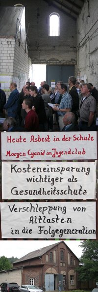 Gaswerk Protest und Diskussion