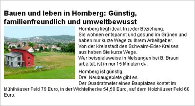 Bauen und leben in Homberg