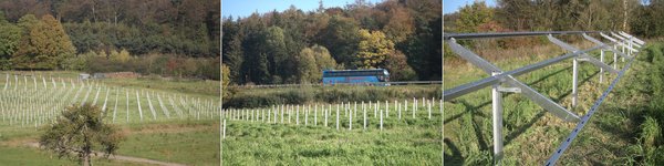 Solarpark im Aufbau