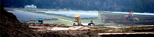Solarpark Remsfeld im Aufbau
