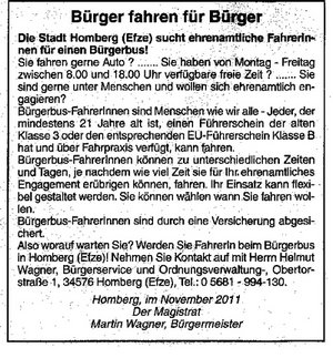 Bürger fahren für Bürger