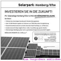 Finanzwerbung Solarpark