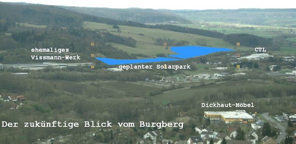 Solarpark in der Landschaft