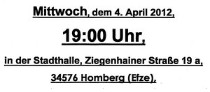 Stadtverordnetenversammlung 4.4.2012