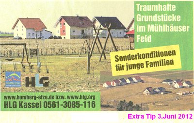 Werbung für Mühlhäuser Feld