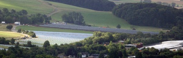 Solarpark- Baustelle vom Schlossberg
