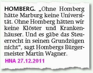 ohne Homberg keine Klöster