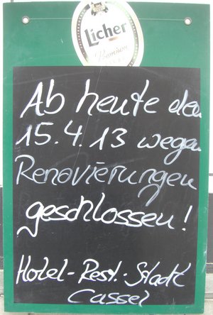 Stadt Cassel geschlossen
