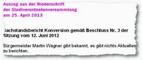 Sachstandsbericht Konversion