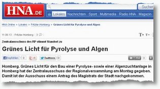 Grünes Licht für Pyrolyse und Algenzucht