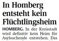 Kein FlÃ¼chtlingsheim