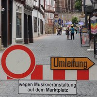 Marktzufahrt gesperrt