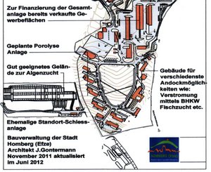 Pyrolyse und Algenzucht Plan