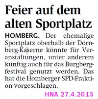 Sportplatz feiern