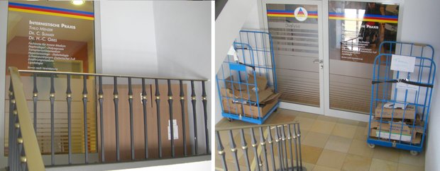 Treppenhaus -Fluchtweg als Abstellraum