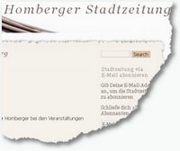 Homberger Stadtzeitung, Ausriss des Titels