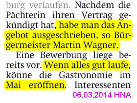 Angebot ausgeschrieben