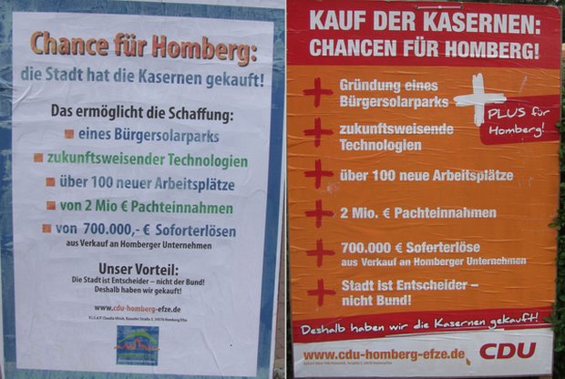 Plakate gegen Bürgerbegehren