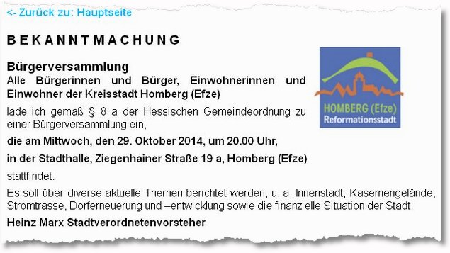 Bürgerversammlung