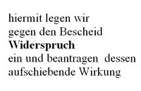 Widerspruch ein