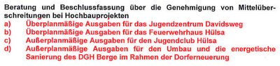 Mehrausgaben