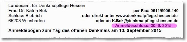 Anmeldeschluss