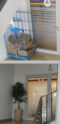 Brandlast aufTreppenabsatz